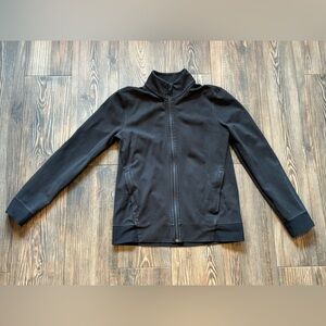 LULULEMON SCUBA FULL ZIP MOCK NECK JACKET BLACK ATHLETIC ATHLEISURE M/L